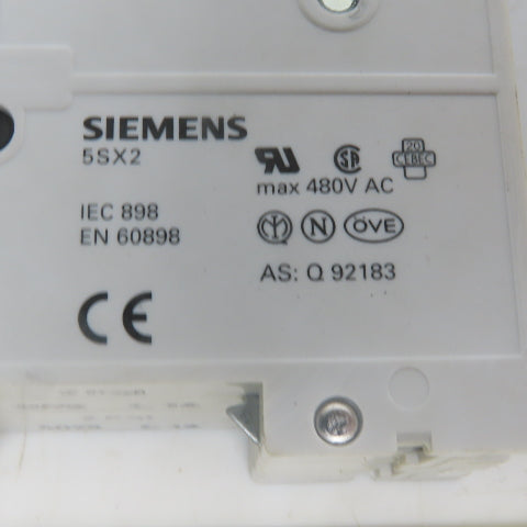Siemens 5SX22 C16 400V 2 Pole 16A Circuit Breaker Rail Mount