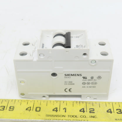 Siemens 5SX22 C16 400V 2 Pole 16A Circuit Breaker Rail Mount