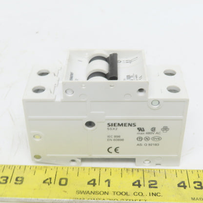 Siemens 5SX22 C16 400V 2 Pole 16A Circuit Breaker Rail Mount