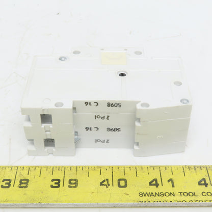Siemens 5SX22 C16 400V 2 Pole 16A Circuit Breaker Rail Mount