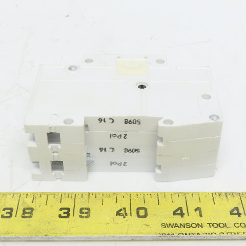 Siemens 5SX22 C16 400V 2 Pole 16A Circuit Breaker Rail Mount