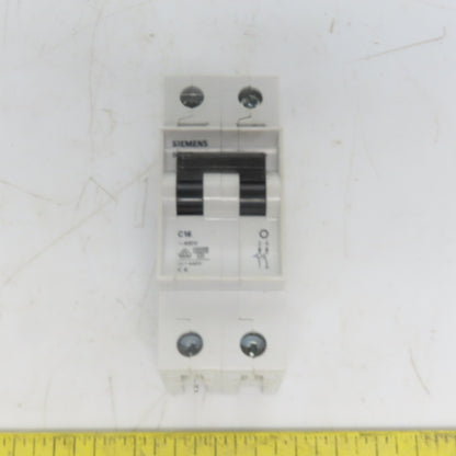 Siemens 5SX22 C16 400V 2 Pole 16A Circuit Breaker Rail Mount