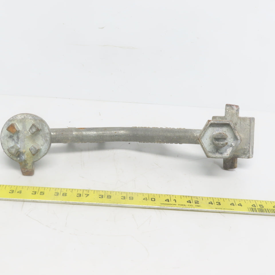 Vestil BNW-I-W Steel Drum Bung Wrench Curved 13" long