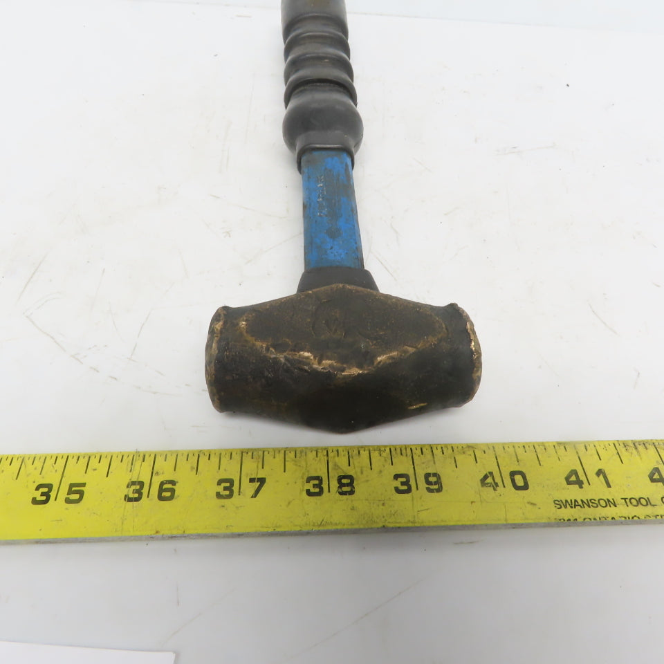 24oz/1.5 LB Brass Hammer W/Fiverglass Handle 12" Long 1.250 Face