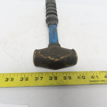 24oz/1.5 LB Brass Hammer W/Fiverglass Handle 12" Long 1.250 Face