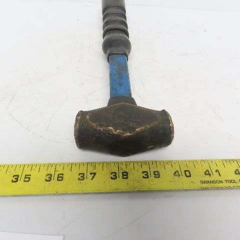 24oz/1.5 LB Brass Hammer W/Fiverglass Handle 12" Long 1.250 Face