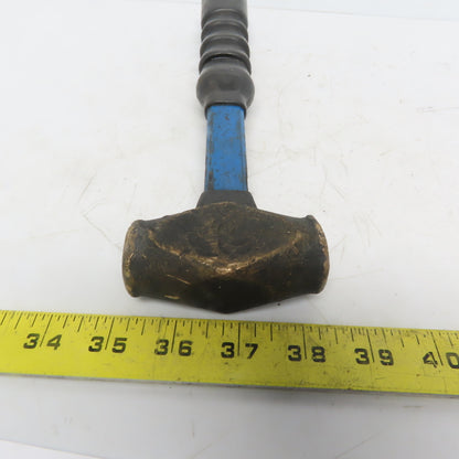24oz/1.5 LB Brass Hammer W/Fiverglass Handle 12" Long 1.250 Face