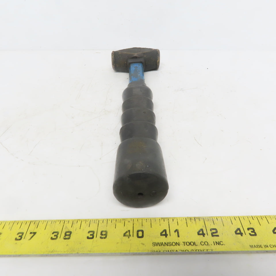 24oz/1.5 LB Brass Hammer W/Fiverglass Handle 12" Long 1.250 Face
