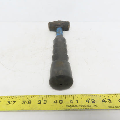 24oz/1.5 LB Brass Hammer W/Fiverglass Handle 12" Long 1.250 Face
