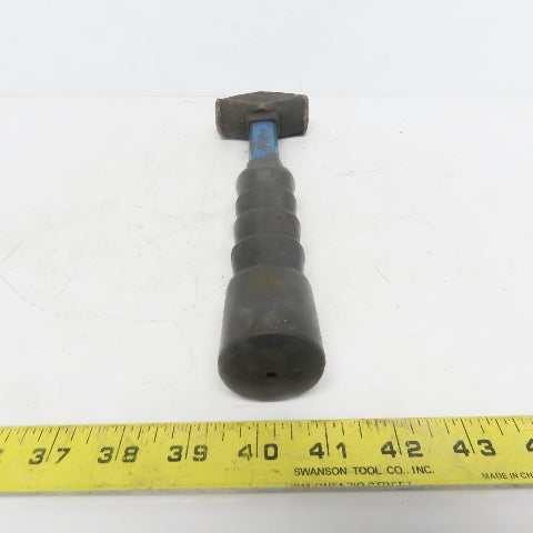 24oz/1.5 LB Brass Hammer W/Fiverglass Handle 12" Long 1.250 Face