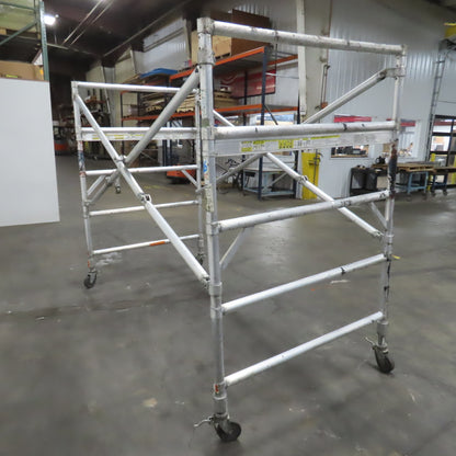 Werner 4250 Series Wide Span Snap-Up Aluminum Folding Rolling Scaffold 96" x 52"