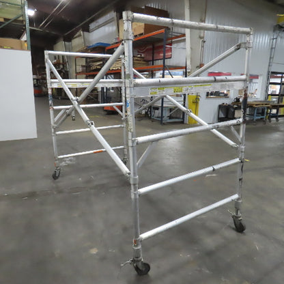 Werner 4250 Series Wide Span Snap-Up Aluminum Folding Rolling Scaffold 96" x 52"