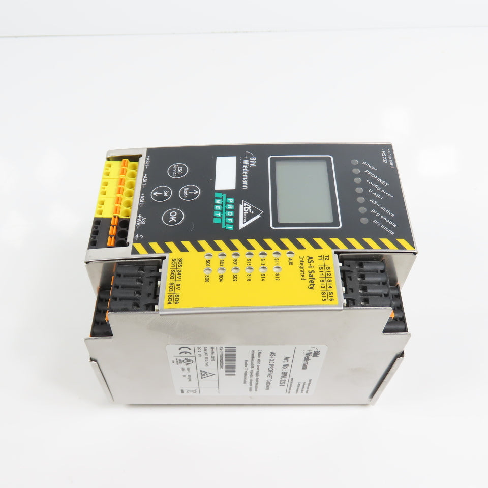 Bihl Wiedemann BWU3274 AS-I 3.0 Profinet Gateway W/ 	Integrated Safety Monitor