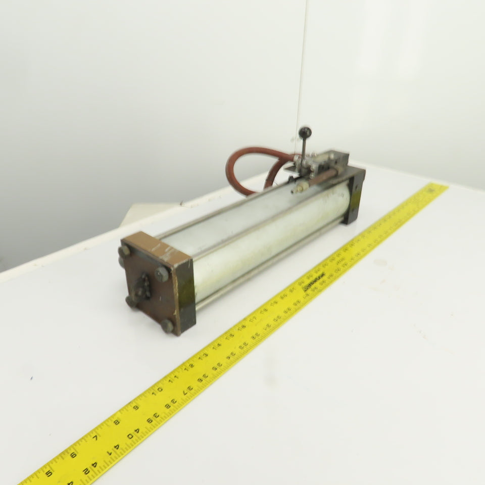 Double Acting Air Cylinder With Manual Valve E312LS-G 15.5" Stroke 3.5" Bore