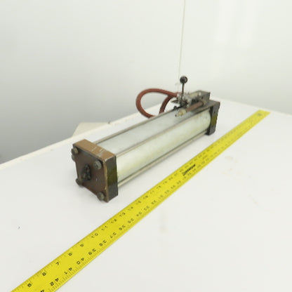 Double Acting Air Cylinder With Manual Valve E312LS-G 15.5" Stroke 3.5" Bore