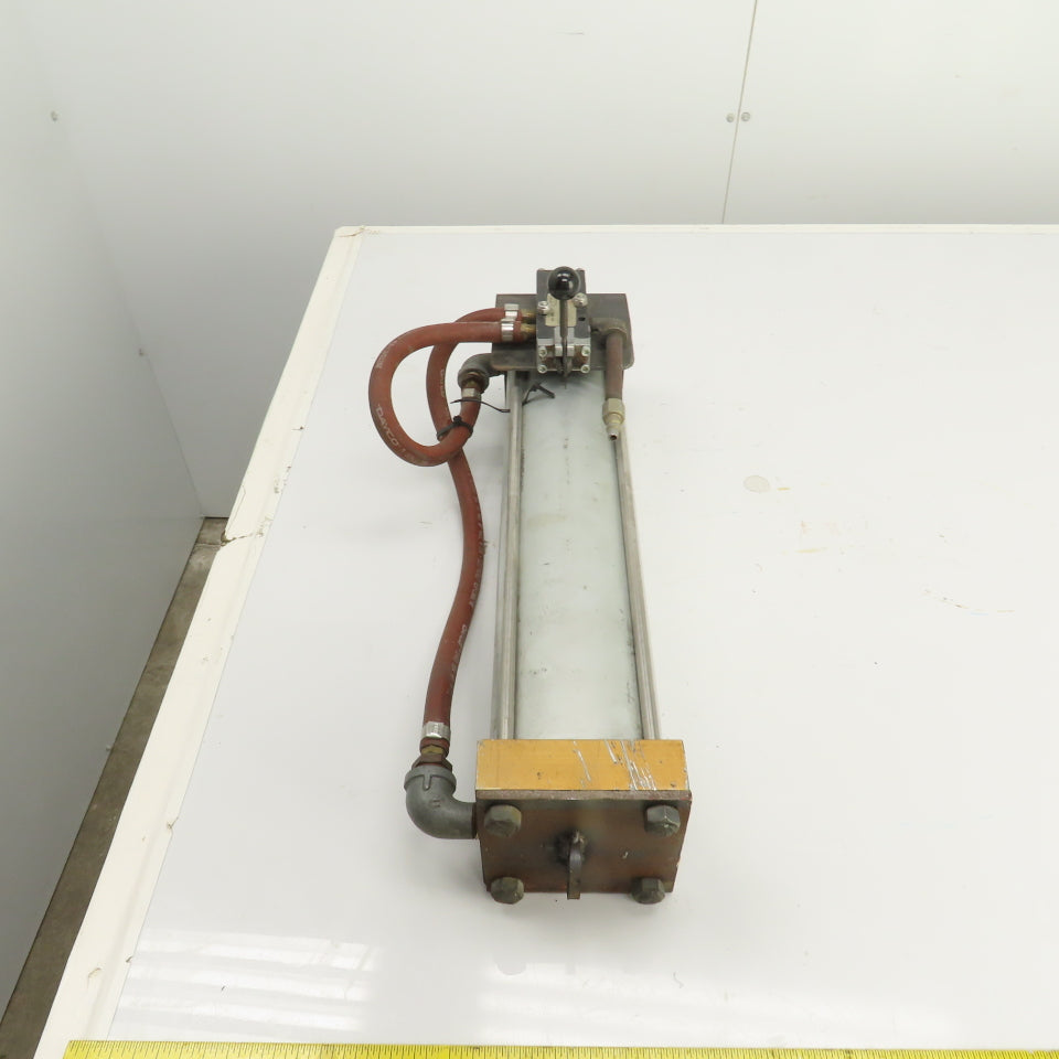 Double Acting Air Cylinder With Manual Valve E312LS-G 15.5" Stroke 3.5" Bore