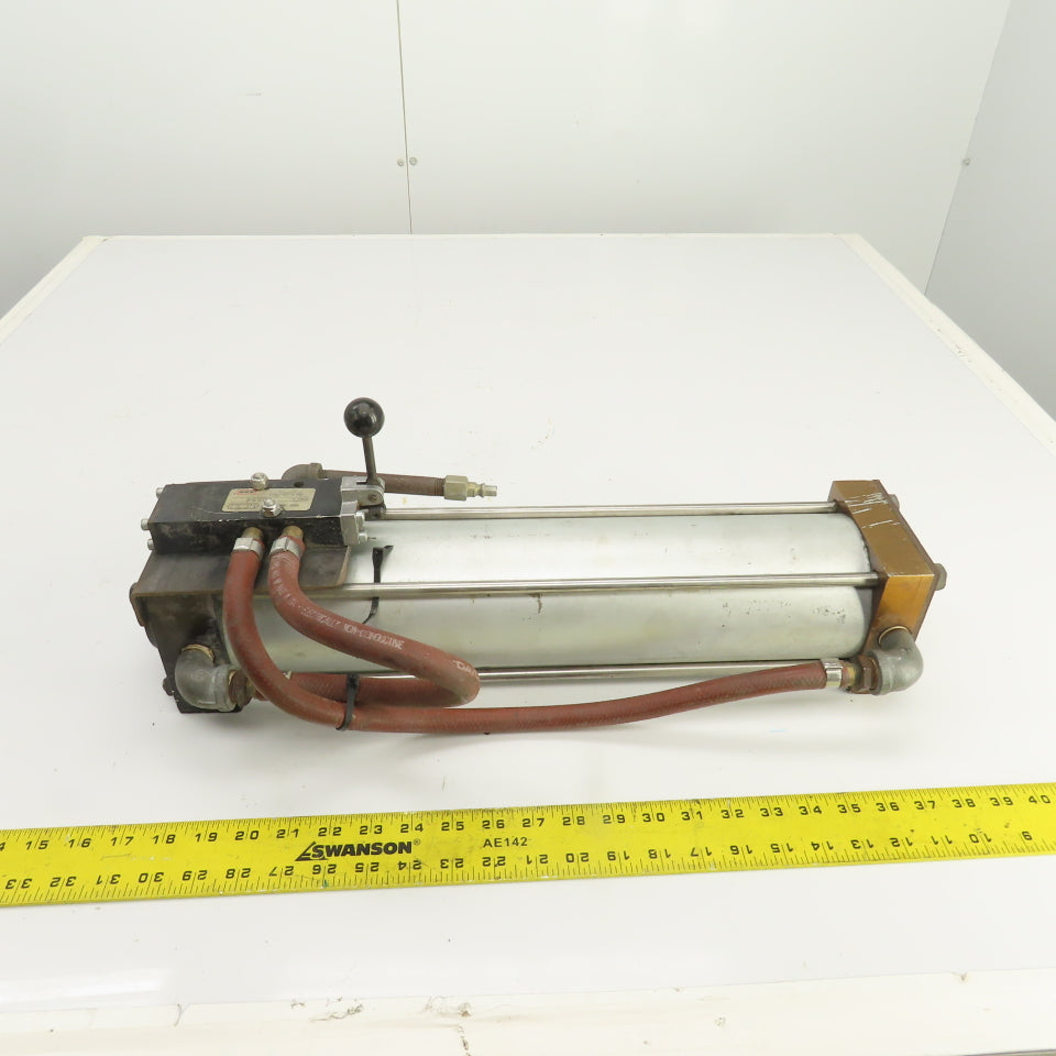 Double Acting Air Cylinder With Manual Valve E312LS-G 15.5" Stroke 3.5" Bore