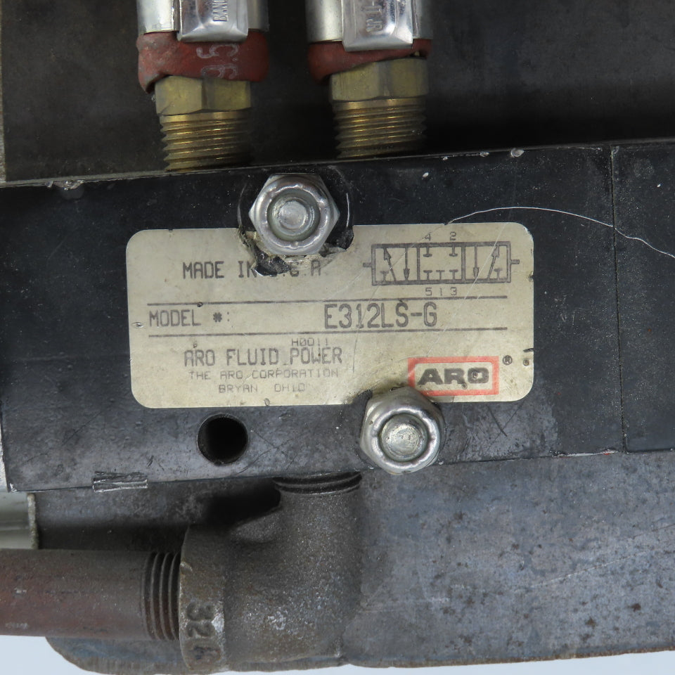 Double Acting Air Cylinder With Manual Valve E312LS-G 15.5" Stroke 3.5" Bore