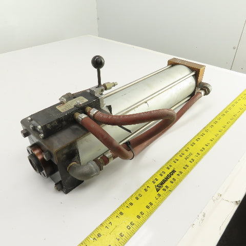 Double Acting Air Cylinder With Manual Valve E312LS-G 15.5" Stroke 3.5" Bore