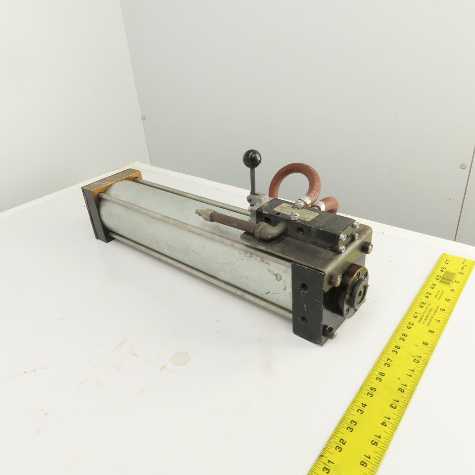 Double Acting Air Cylinder With Manual Valve E312LS-G 15.5" Stroke 3.5" Bore