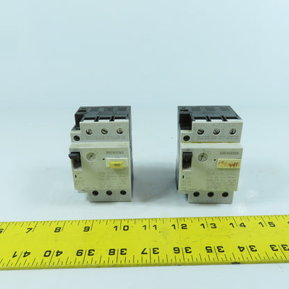 Siemens 3VU1300-1MJ00 2.4 - 4A Motor Protector Circuit Breaker 600V AC Lot Of 2