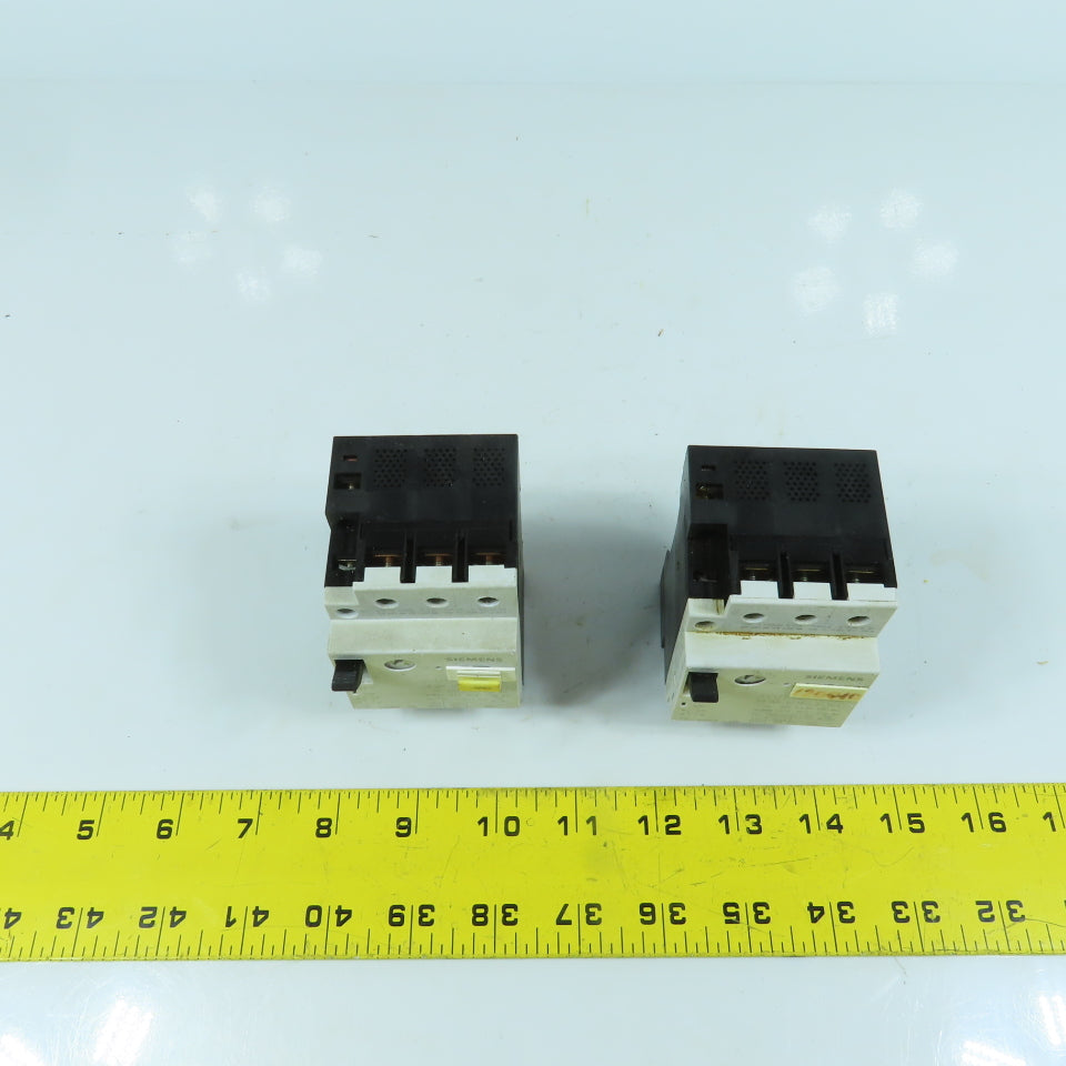 Siemens 3VU1300-1MJ00 2.4 - 4A Motor Protector Circuit Breaker 600V AC Lot Of 2