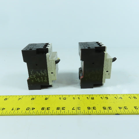 Siemens 3VU1300-1MJ00 2.4 - 4A Motor Protector Circuit Breaker 600V AC Lot Of 2