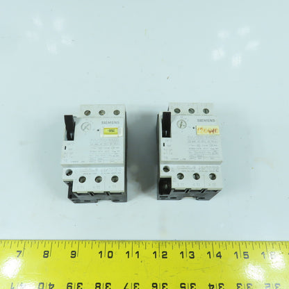 Siemens 3VU1300-1MJ00 2.4 - 4A Motor Protector Circuit Breaker 600V AC Lot Of 2
