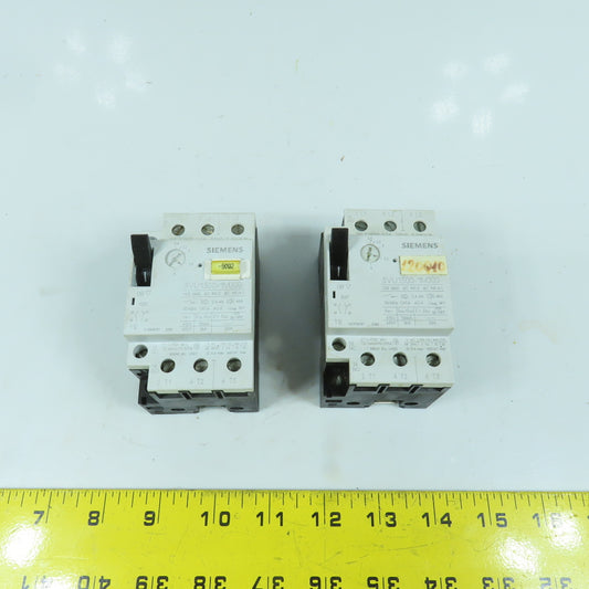 Siemens 3VU1300-1MJ00 2.4 - 4A Motor Protector Circuit Breaker 600V AC Lot Of 2