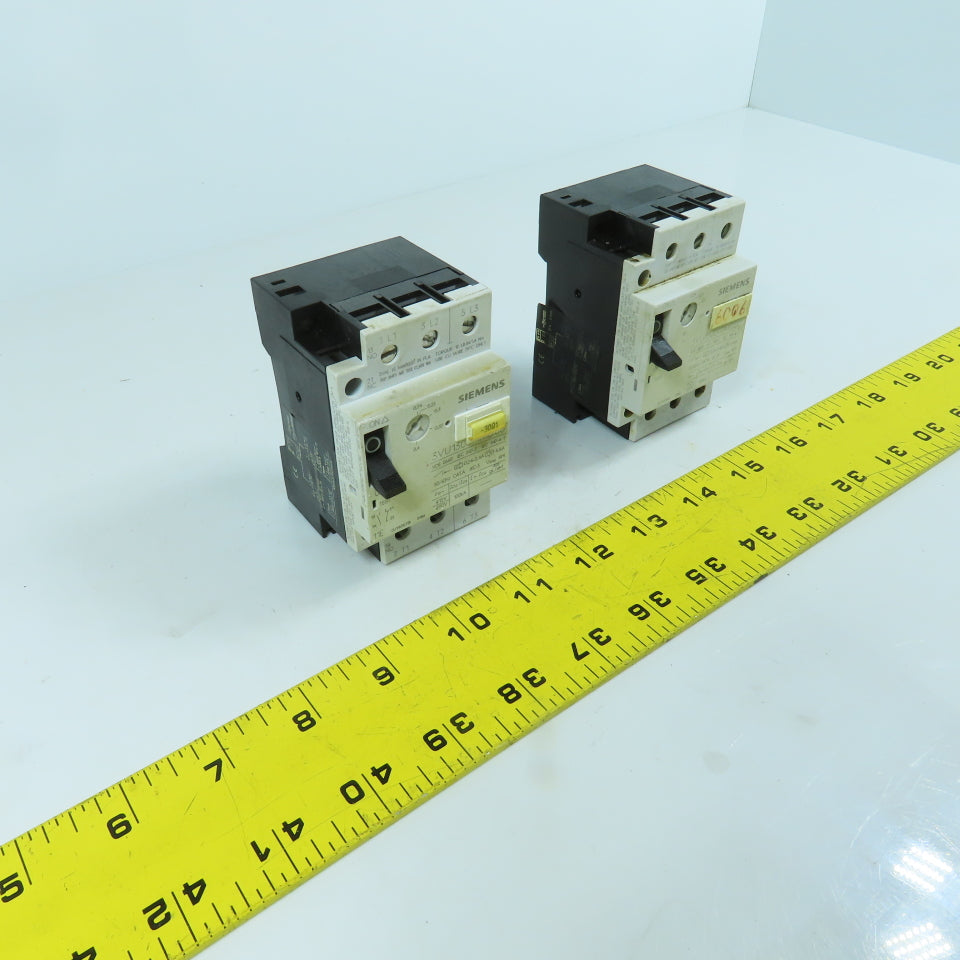 Siemens 3VU1300-0MD00 0.24-0.4A Motor Protector Circuit Breaker 600VAC Lot Of 2