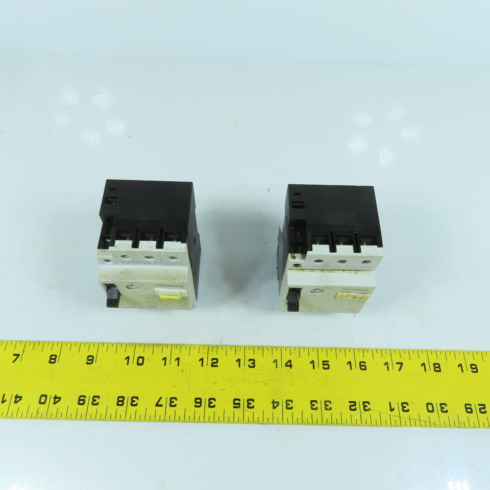 Siemens 3VU1300-0MD00 0.24-0.4A Motor Protector Circuit Breaker 600VAC Lot Of 2