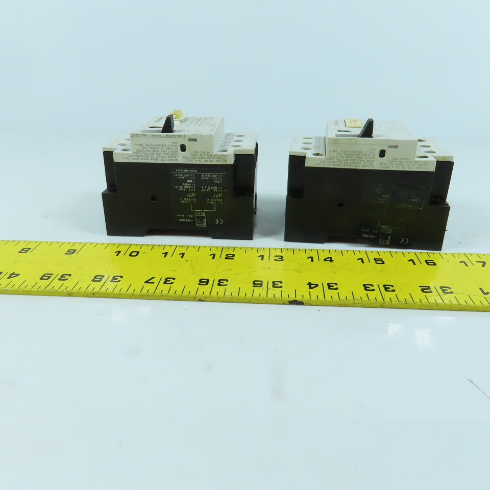 Siemens 3VU1300-0MD00 0.24-0.4A Motor Protector Circuit Breaker 600VAC Lot Of 2