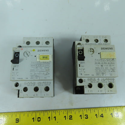 Siemens 3VU1300-1MG00 1 - 1.6A Motor Protector Circuit Breaker 600VAC Lot Of 2