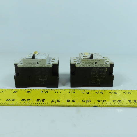 Siemens 3VU1300-1MG00 1 - 1.6A Motor Protector Circuit Breaker 600VAC Lot Of 2