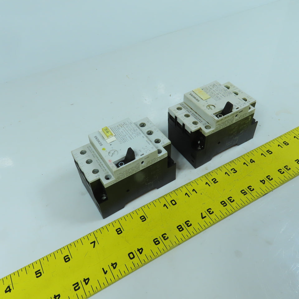 Siemens 3VU1300-1MG00 1 - 1.6A Motor Protector Circuit Breaker 600VAC Lot Of 2