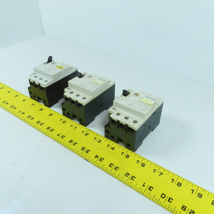 Siemens 3VU1300-1ME00 0.4-0.6A Motor Protector Circuit Breaker 600VAC Lot Of 3