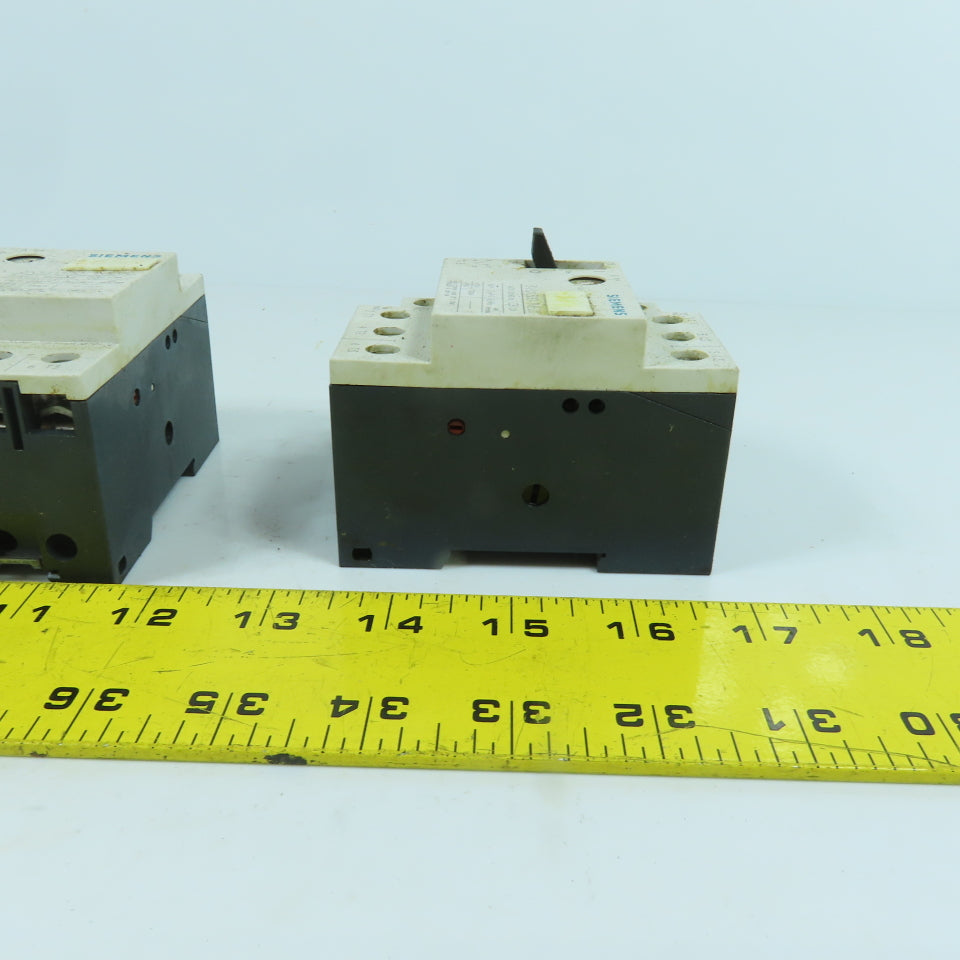 Siemens 3VU1300-1ME00 0.4-0.6A Motor Protector Circuit Breaker 600VAC Lot Of 3
