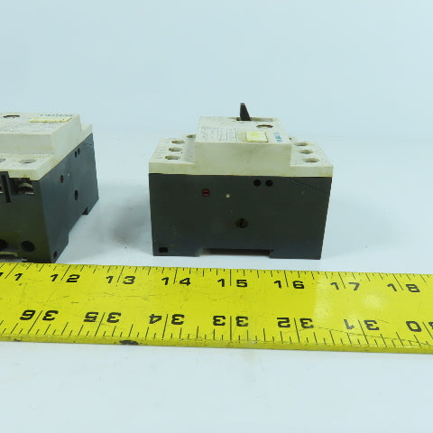 Siemens 3VU1300-1ME00 0.4-0.6A Motor Protector Circuit Breaker 600VAC Lot Of 3