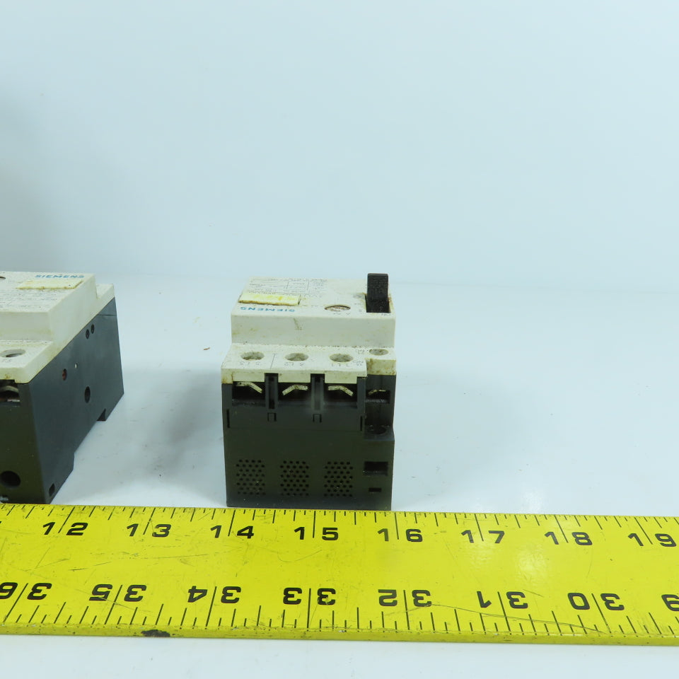 Siemens 3VU1300-1ME00 0.4-0.6A Motor Protector Circuit Breaker 600VAC Lot Of 3