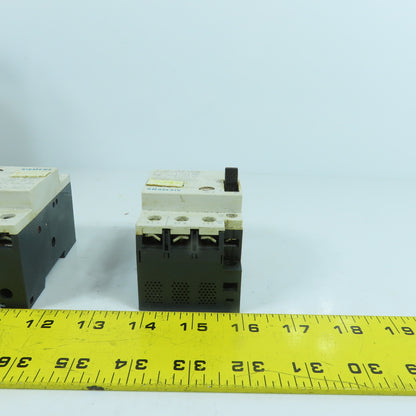 Siemens 3VU1300-1ME00 0.4-0.6A Motor Protector Circuit Breaker 600VAC Lot Of 3