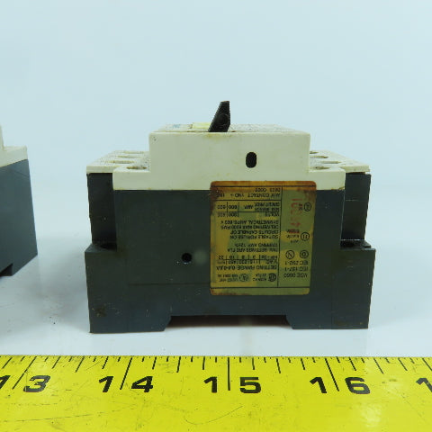 Siemens 3VU1300-1ME00 0.4-0.6A Motor Protector Circuit Breaker 600VAC Lot Of 3