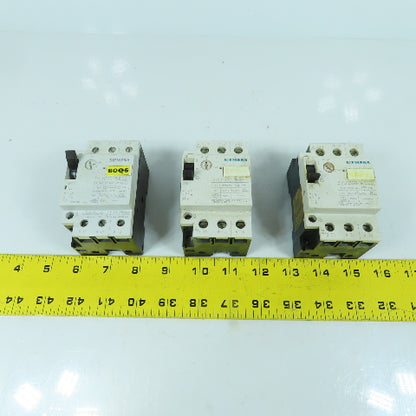 Siemens 3VU1300-1ME00 0.4-0.6A Motor Protector Circuit Breaker 600VAC Lot Of 3