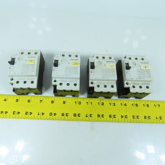 Siemens 3VU1300-1MF00 0.6-1A Motor Protector Circuit Breaker 600VAC Lot Of 4