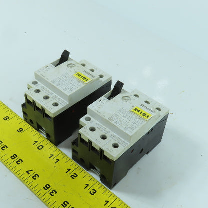 Siemens 3VU1300-1MM00 10-16A Motor Protector Circuit Breaker 600VAC Lot Of 2