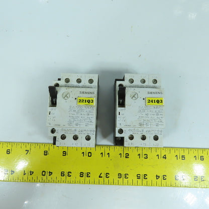 Siemens 3VU1300-1MM00 10-16A Motor Protector Circuit Breaker 600VAC Lot Of 2