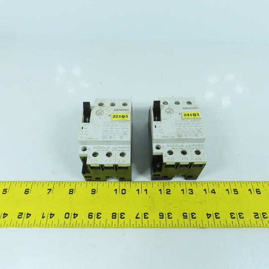 Siemens 3VU1300-1MM00 10-16A Motor Protector Circuit Breaker 600VAC Lot Of 2