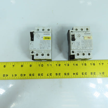 Siemens 3VU1300-1MH00 1.6-2.4A Motor Protector Circuit Breaker 600VAC Lot Of 2