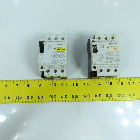 Siemens 3VU1300-1MH00 1.6-2.4A Motor Protector Circuit Breaker 600VAC Lot Of 2
