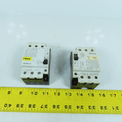Siemens 3VU1300-1MH00 1.6-2.4A Motor Protector Circuit Breaker 600VAC Lot Of 2