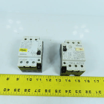 Siemens 3VU1300-1MH00 1.6-2.4A Motor Protector Circuit Breaker 600VAC Lot Of 2